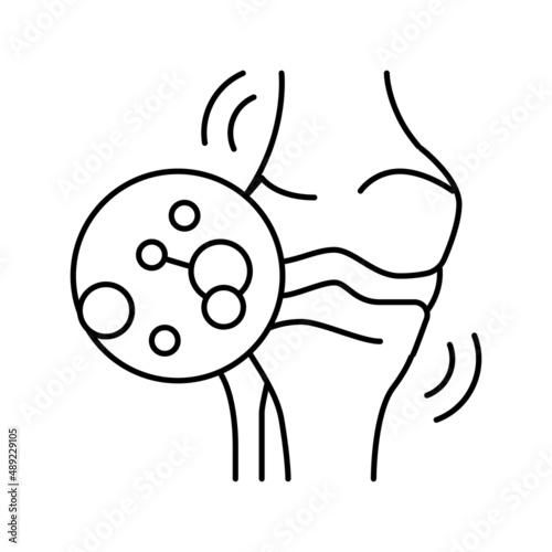 juvenile idiopathic arthritis line icon vector illustration
