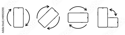 Smartphone rotation icon. Phone rotate symbol. Illustration for web site or mobile appVector EPS 10