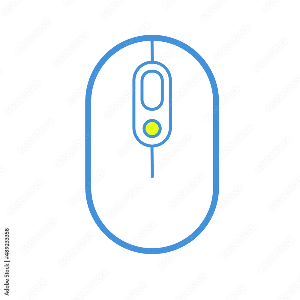 Simple light blue wireless computer mouse Simple light blue wireless computer mouse