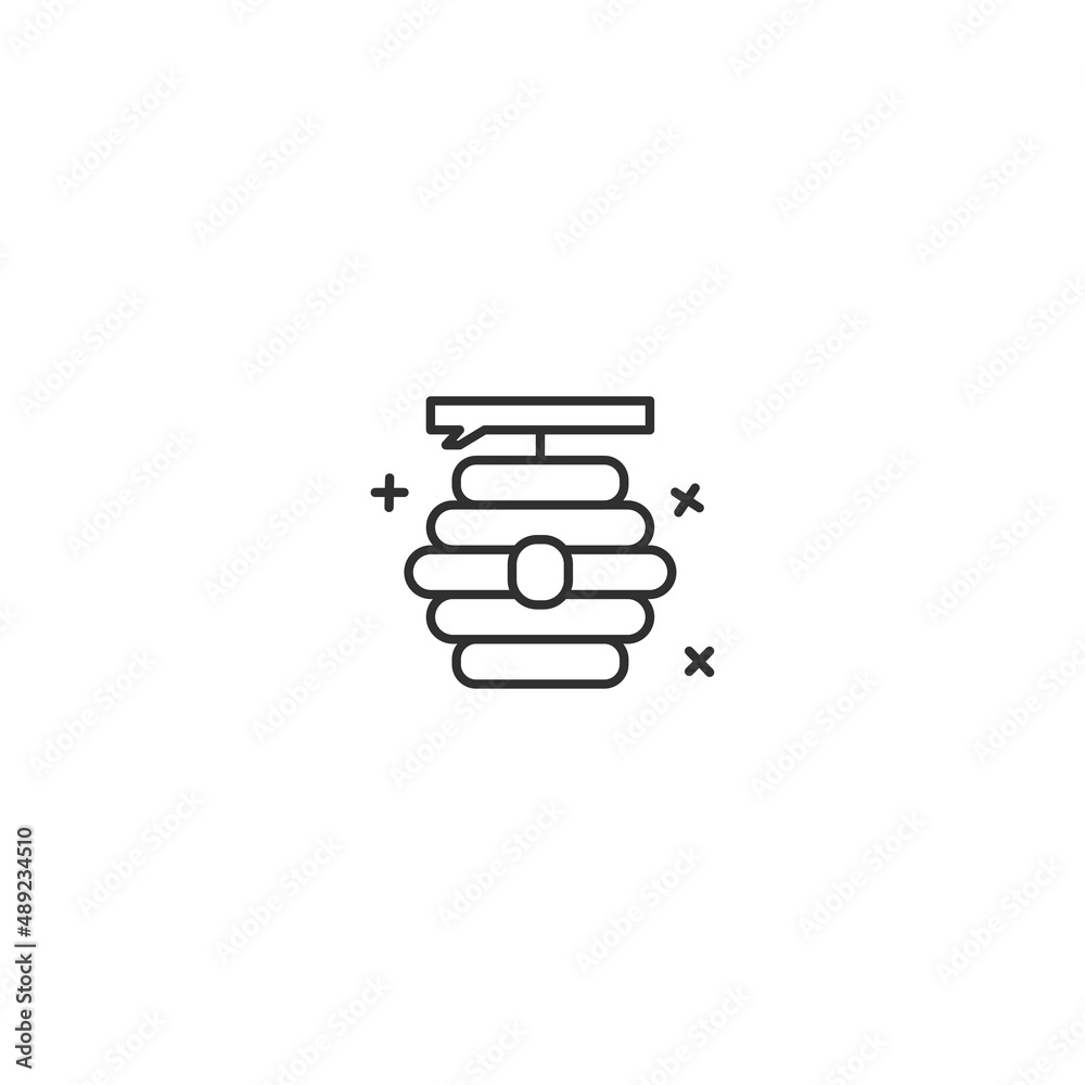 Beehive honey hive line icon. House honeycomb beekeeping Beehive honey hive line icon. House honeycomb beekeeping