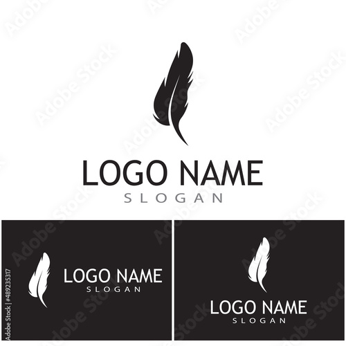 Feathers Logo Template vector symbol nature