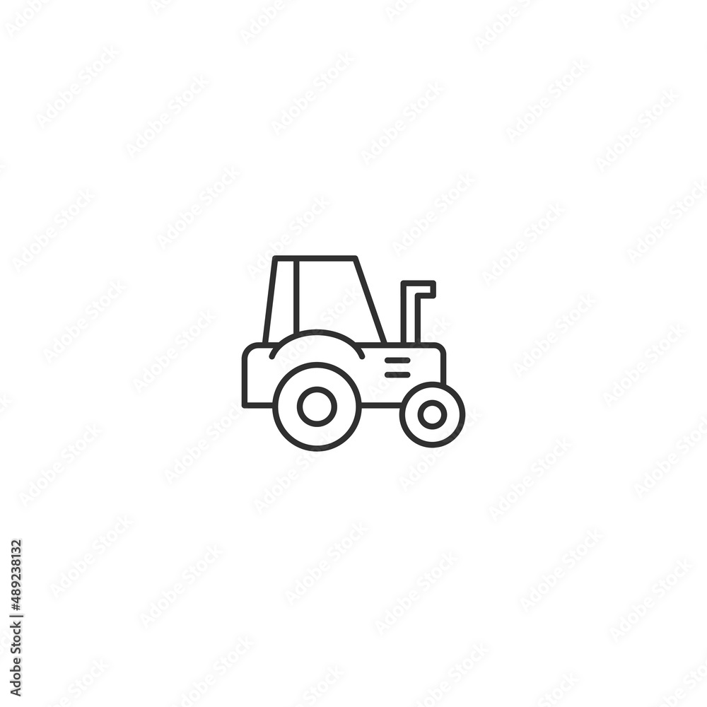 Tractor agriculture farmer machine line icon. Farm truck agronome transport Tractor agriculture farmer machine line icon. Farm truck agronome transport