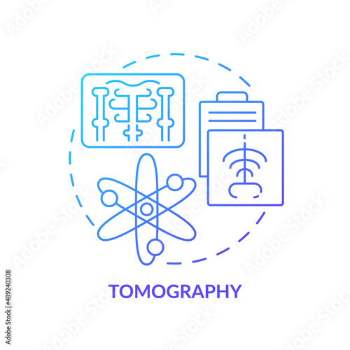 Tomography blue gradient concept icon