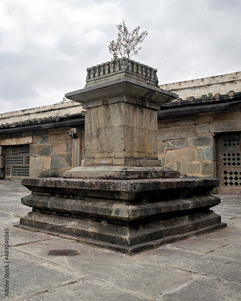 Huge stone made ancient Vrindavan in premises of Chennakesava te