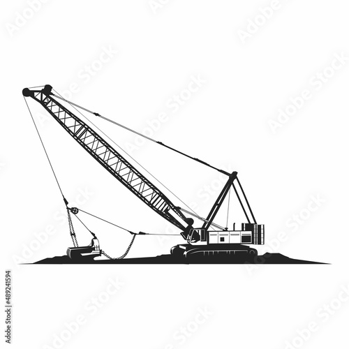 Dragline Excavator silhouette