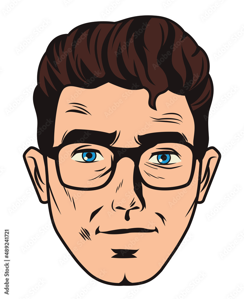 head man with eyeglasses head man with eyeglasses
