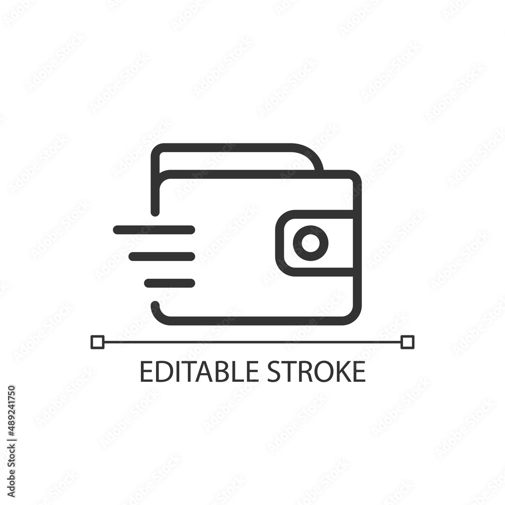 Quick payment pixel perfect linear icon Quick payment pixel perfect linear icon