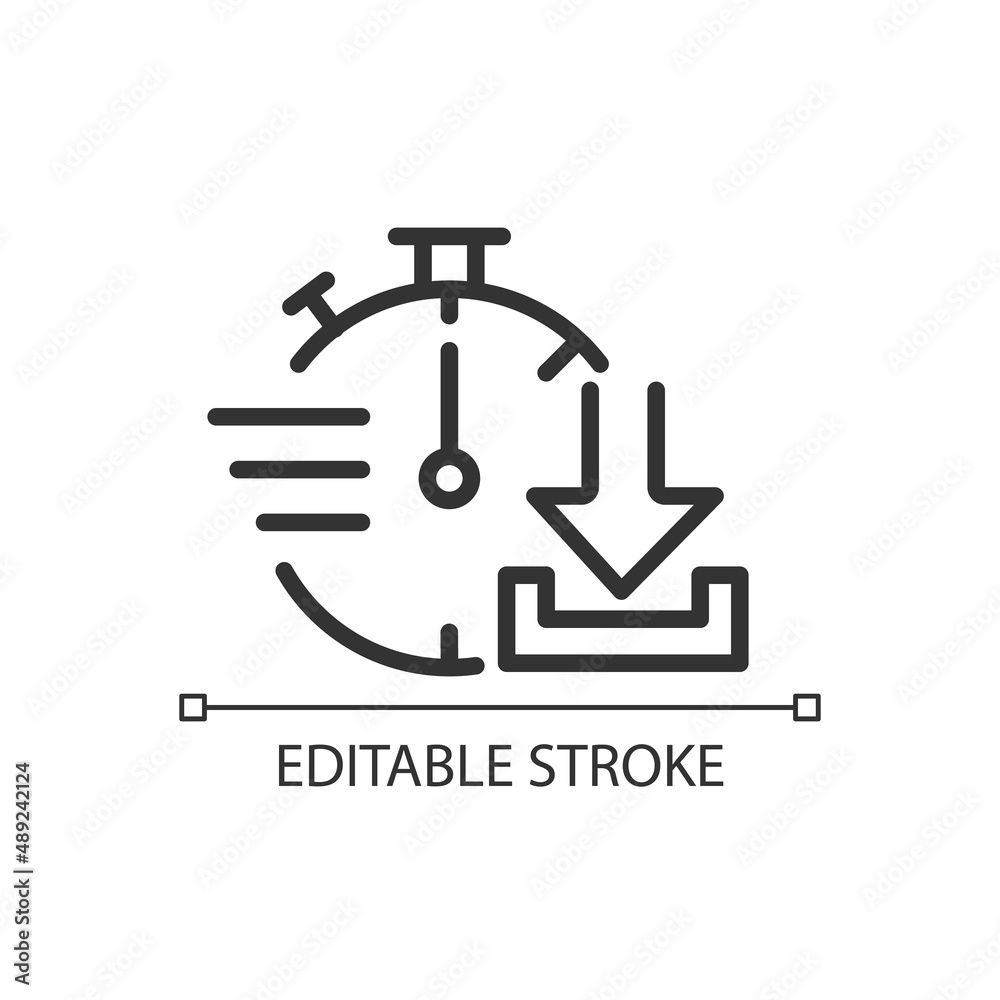Quick download pixel perfect linear icon Quick download pixel perfect linear icon