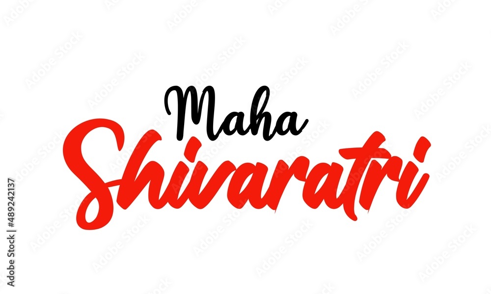Maha Shivaratri graphic trendy typhograpy Design