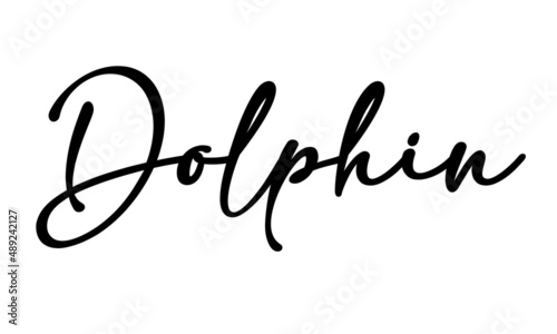 Dolphin calligraphy beautiful hand writing Design