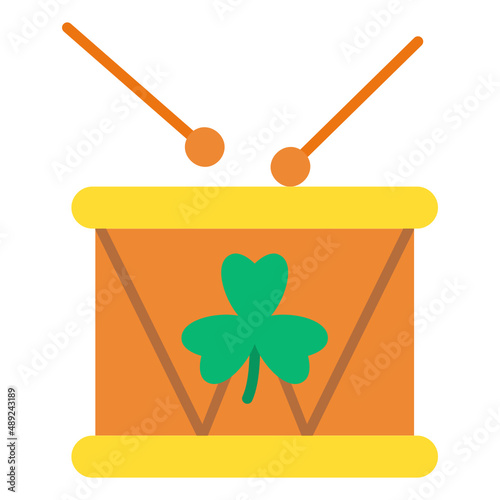 Drums flat icon. Can be used for digital product, presentation, print design and more.