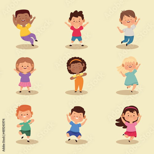 nine little kids characters