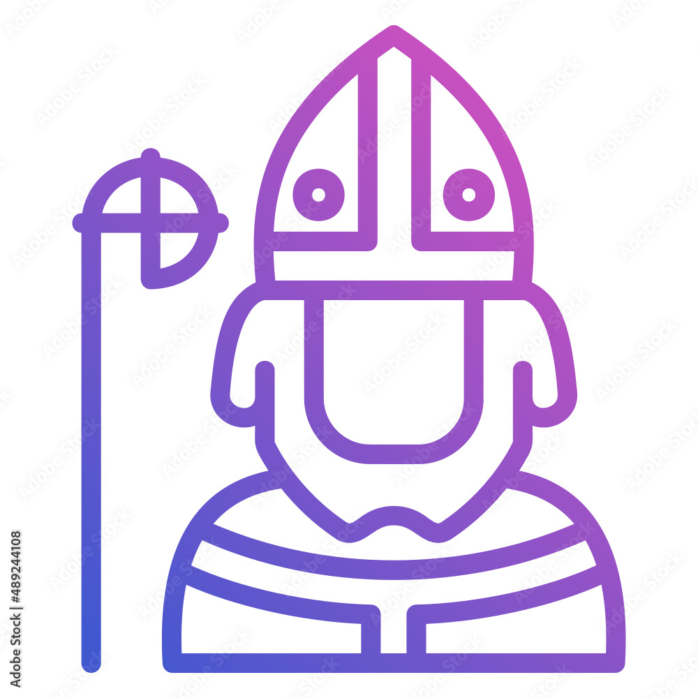 Saint Patrick line gradient icon. Can be used for digital product, presentation, print design and more. Saint Patrick line gradient icon. Can be used for digital product, presentation, print design and more.