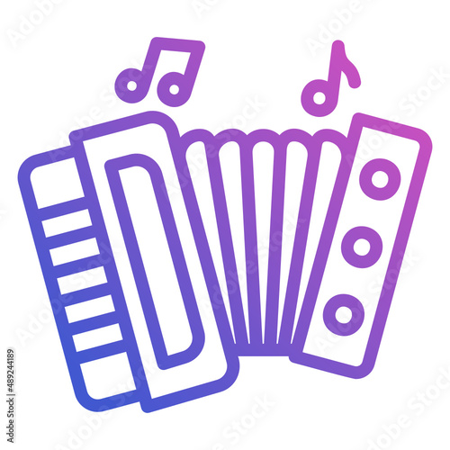 Accordion line gradient icon. Can be used for digital product, presentation, print design and more.