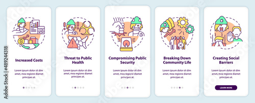 Effect on society onboarding mobile app screen