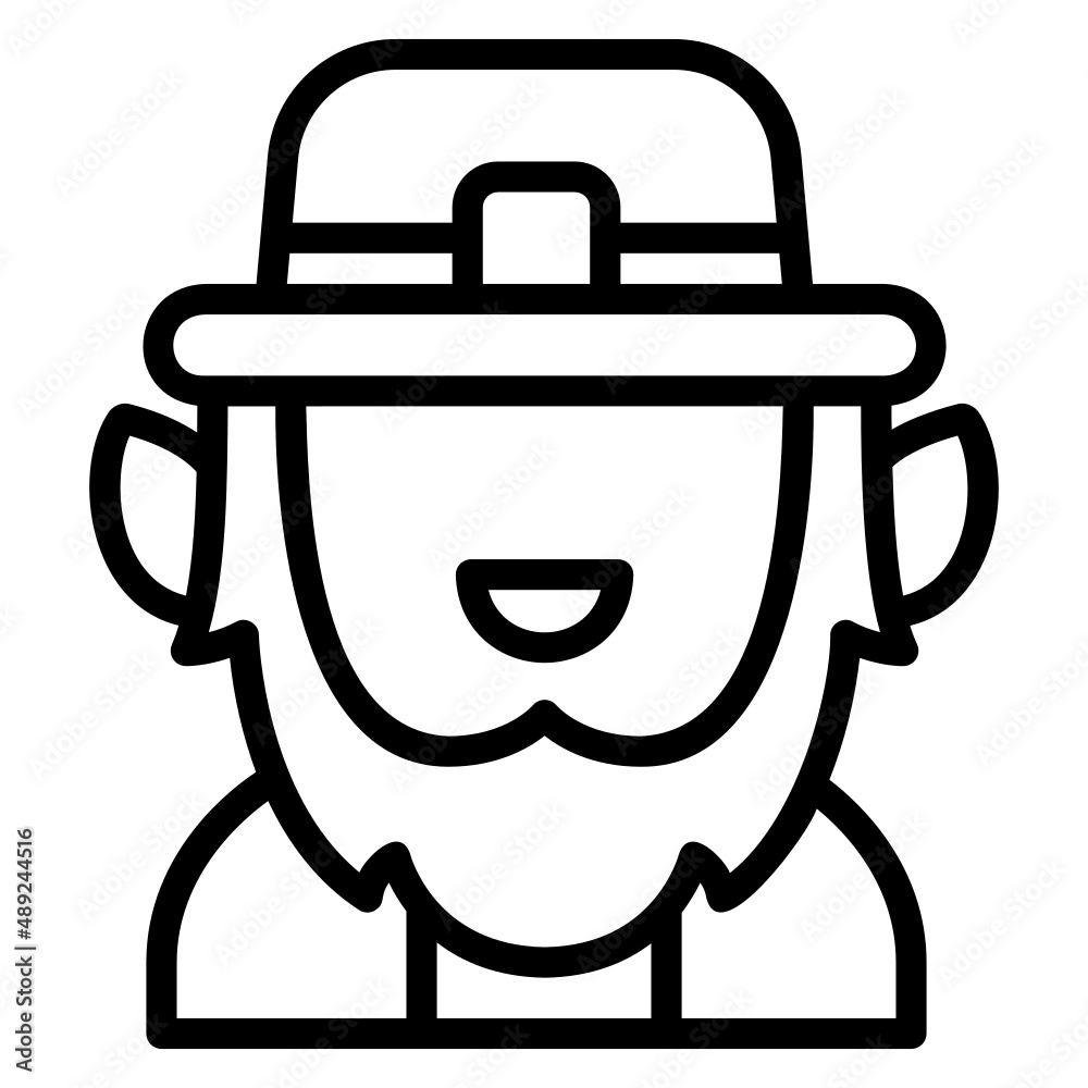 Man Irish line icon. Can be used for digital product, presentation, print design and more. Man Irish line icon. Can be used for digital product, presentation, print design and more.