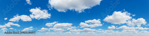 Fototapeta Naklejka Na Ścianę i Meble -  Panorama Blue sky and white clouds. Bfluffy cloud in the blue sky background