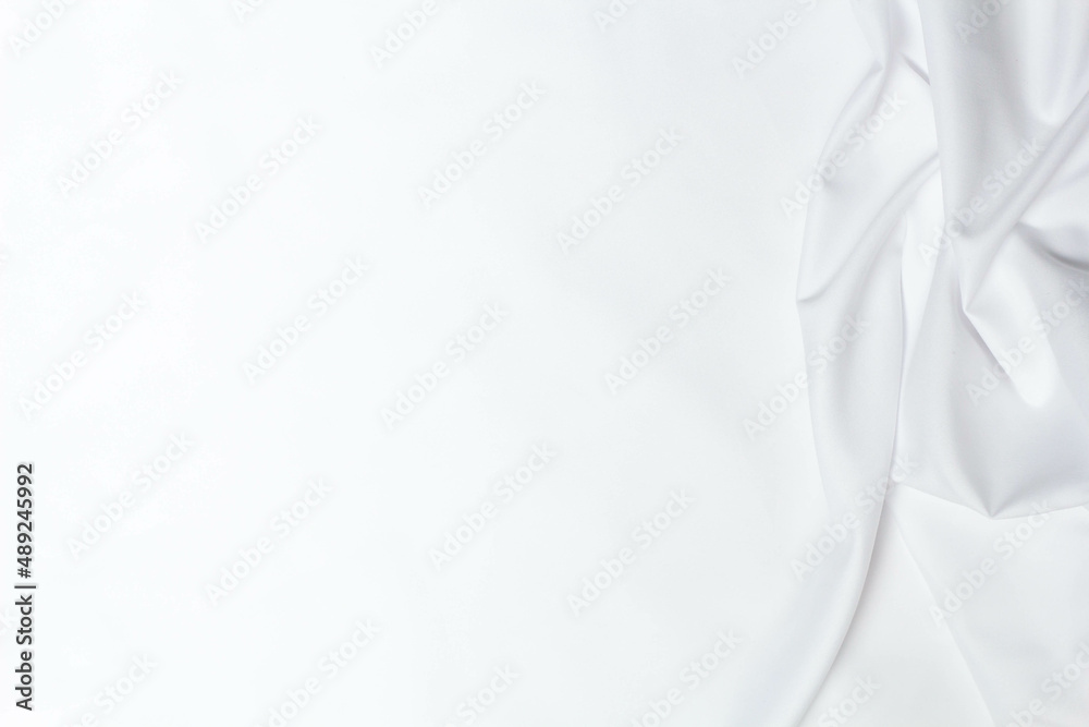 Fototapeta premium white fabric texture background,crumpled white cloth background.