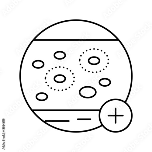 skin infections line icon vector illustration