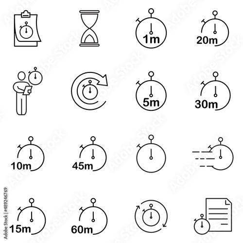 timers icons set. timers pack symbol vector elements for infographic web