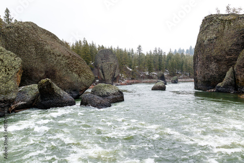 Spokane River at Bowl and Pitcher in Riverside State Park