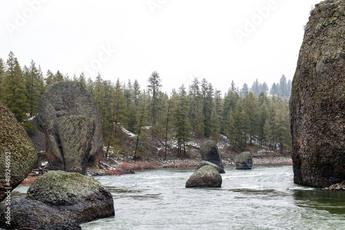 Spokane River at Bowl and Pitcher in Riverside State Park