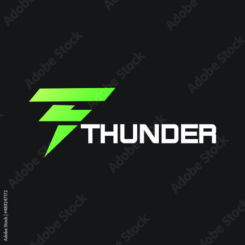 thunder Logo Template. Vector Logos Illustration