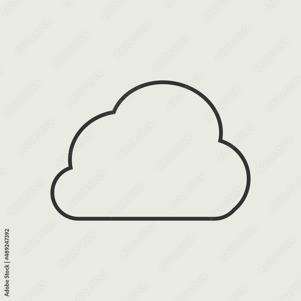 Cloud vector icon illustration sign Cloud vector icon illustration sign
