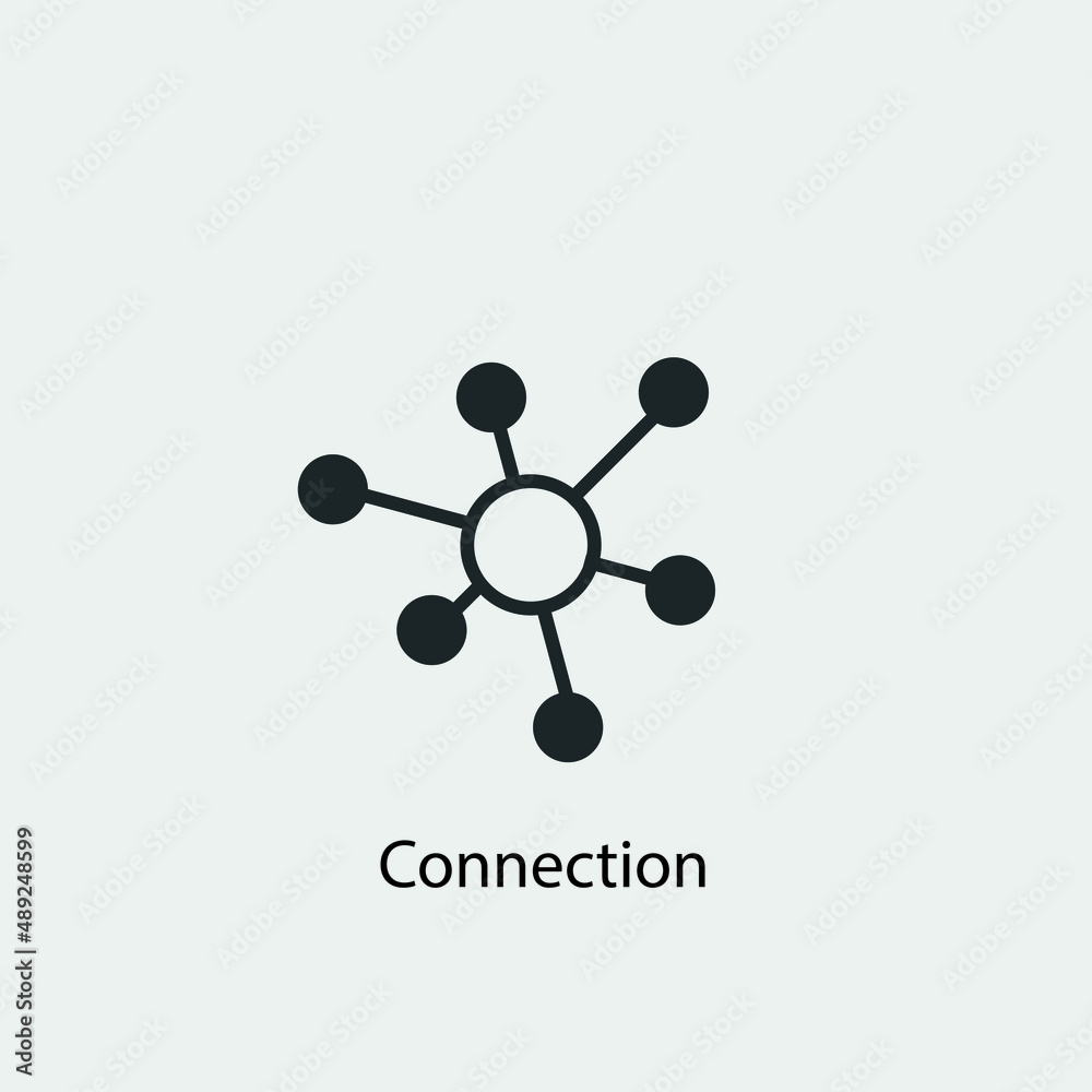 Connection vector icon solid grey Connection vector icon solid grey