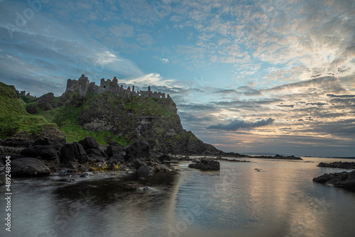 View of Dunluce castle, North Ireland photo