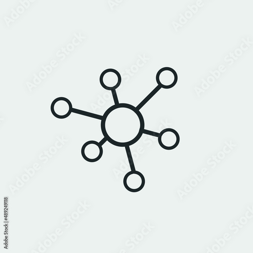 Connection vector icon solid grey