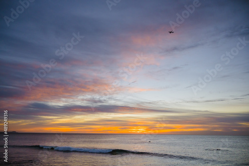 Morning orange sunrise on the Sea of Cortez