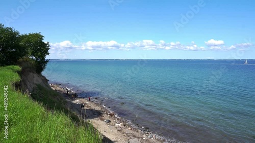 Ostsee Strand - Steilküste am Meer mit Blickf in Richtung Timmendorfer Strand photo