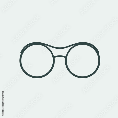 Glassses vector icon illustration sign