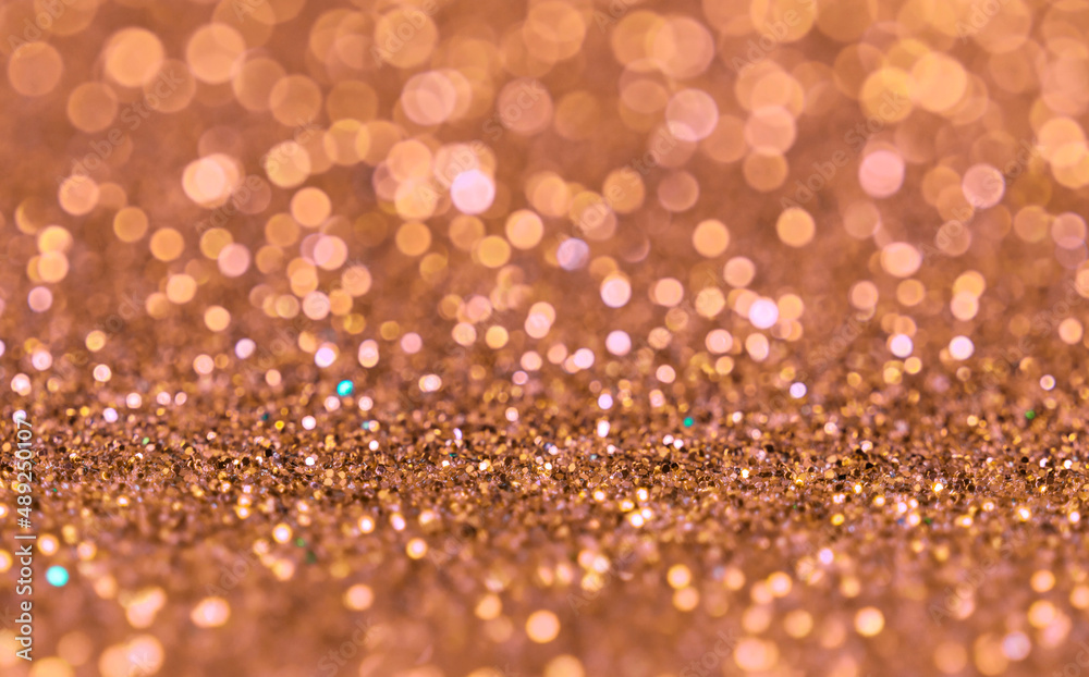 Beautiful Copper Glitter Bokeh Texture, Closeup Photography Beautiful Copper Glitter Bokeh Texture, Closeup Photography
