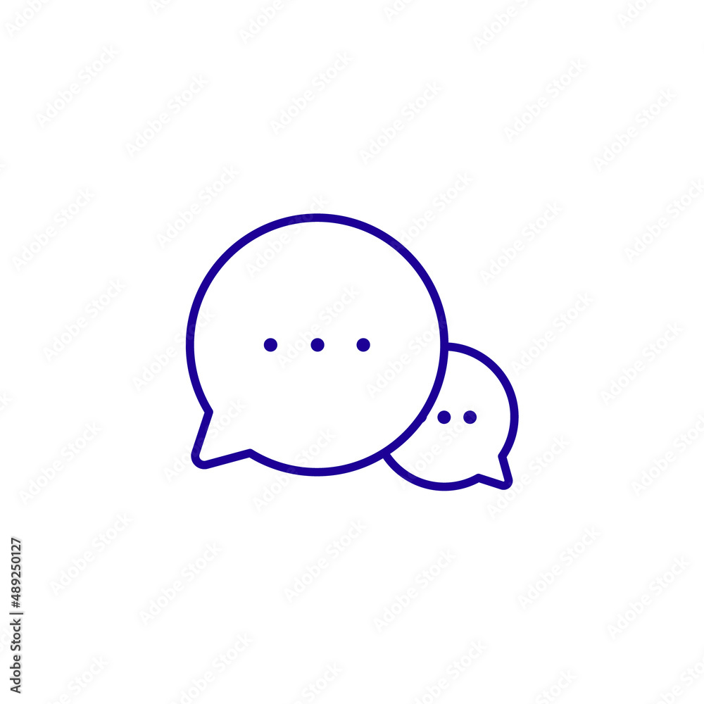 Conversation talk discussion line icon. Person chat communication talking Conversation talk discussion line icon. Person chat communication talking