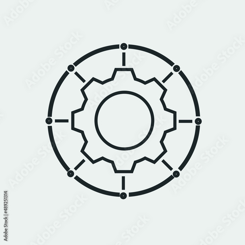 Multi channel vector icon solid grey
