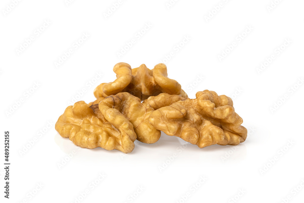 Walnut. Peeled walnut isolated on white background. Walnut. Peeled walnut isolated on white background.