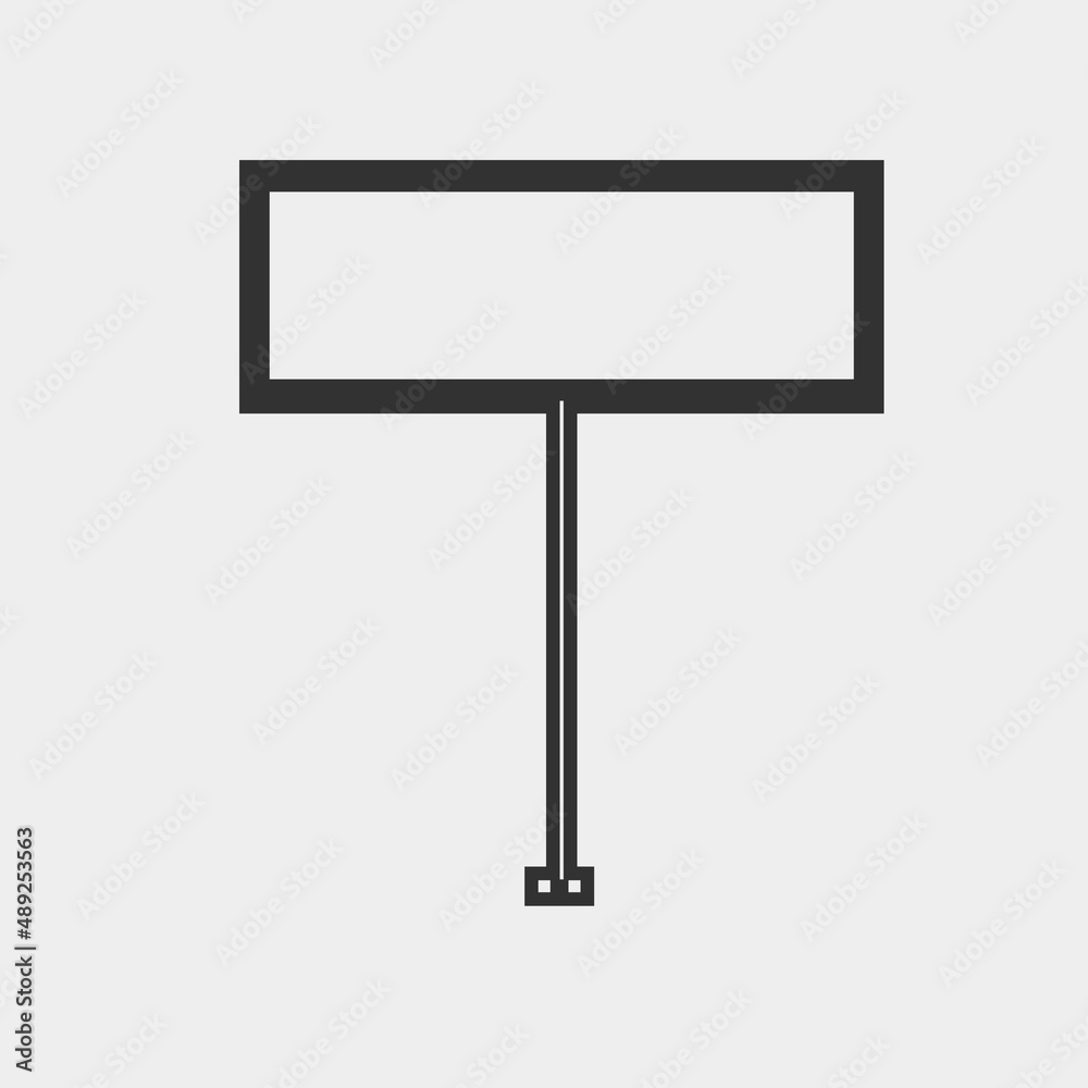 Fototapeta premium Road sign vector icon solid grey