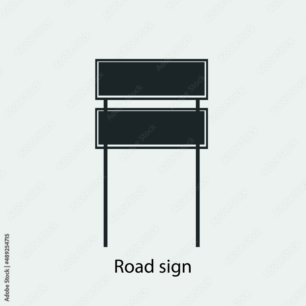 Road sign vector icon solid grey Road sign vector icon solid grey