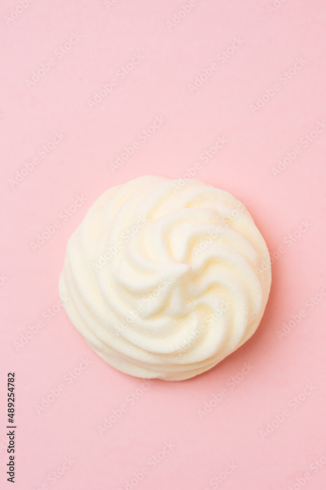 Sweet zefir on pink surface Sweet zefir on pink surface
