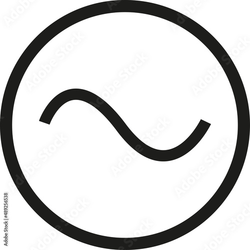Ac supply sign. Electrical signs and symbols.