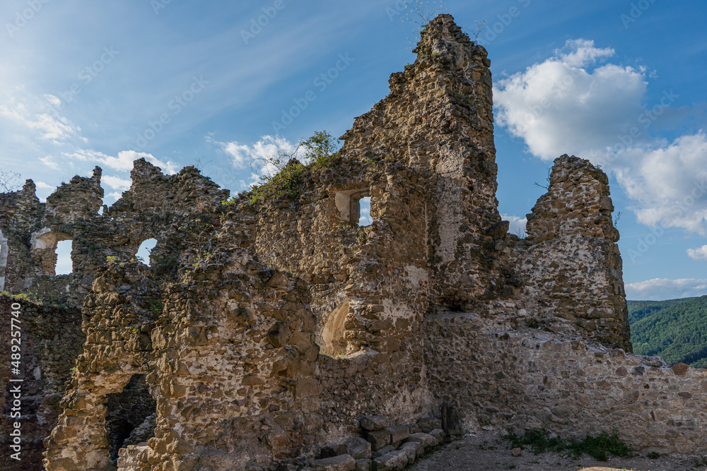 ruins of castle Sasov in Slovakia