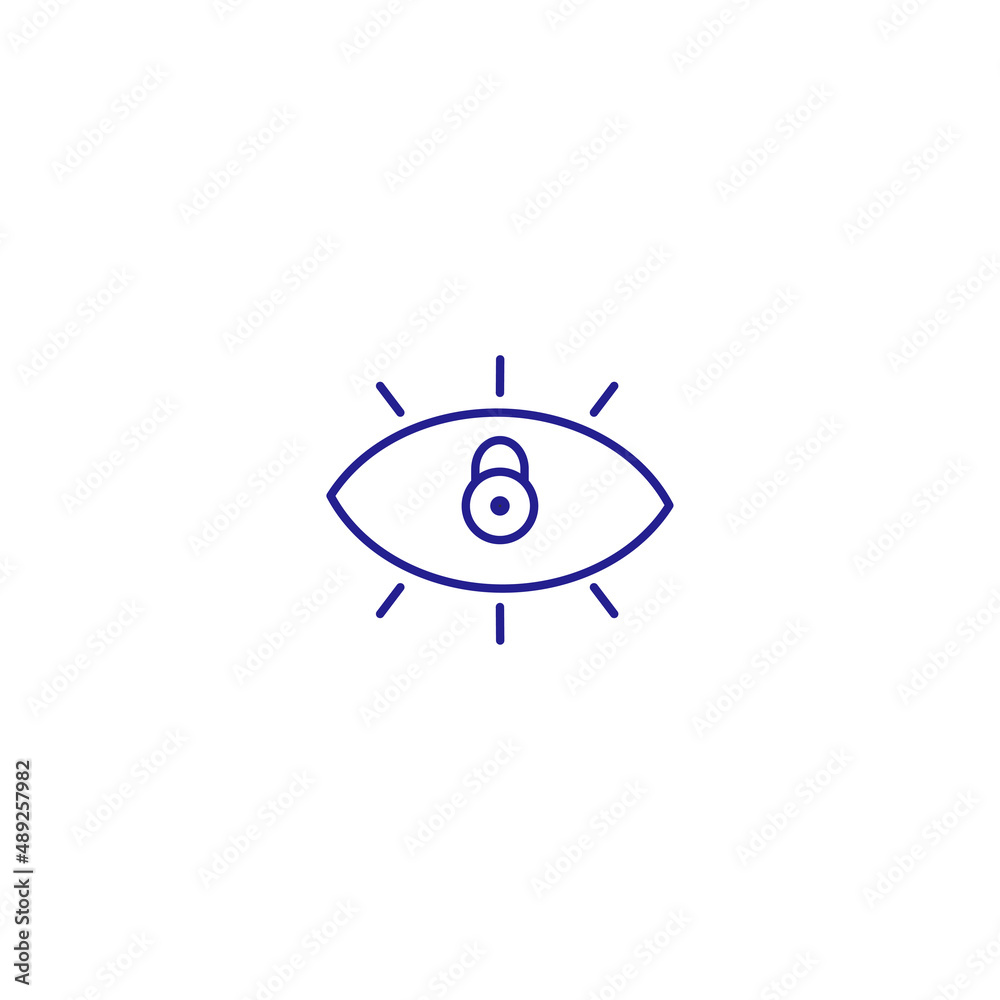 Eye visibility password line icon. See privacy view security Eye visibility password line icon. See privacy view security