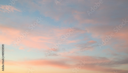 Fototapeta Naklejka Na Ścianę i Meble -  Abstract Pink Clouds with Vanilla Sky