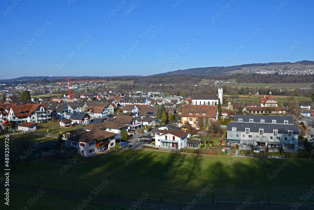 Ansicht von Tägerig im Kanton Aargau, Schweiz