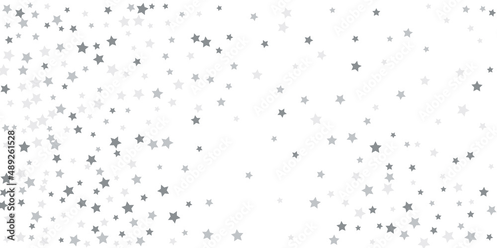 Silver star confetti. Falling stars on a white background. Illustration of flying shining stars. Decorative element. Suitable for your design, postcards, invitations, gift, vip. Silver star confetti. Falling stars on a white background. Illustration of flying shining stars. Decorative element. Suitable for your design, postcards, invitations, gift, vip.
