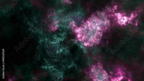 Aquamarine and pink Abstract Glowing Space stars