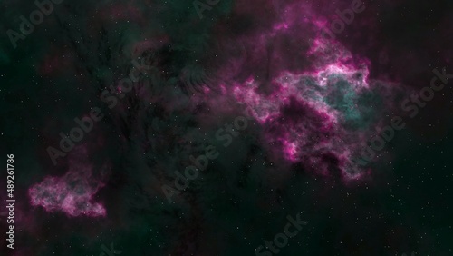 green galaxy in deep space © AlexMelas