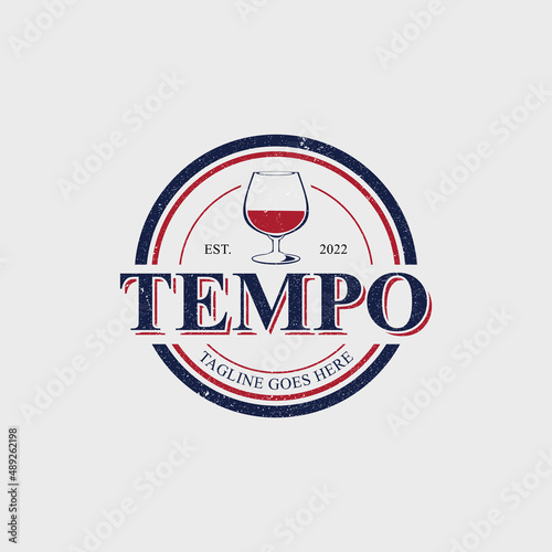 Bar logo design vector templates. Whiskey, Wine logo design template